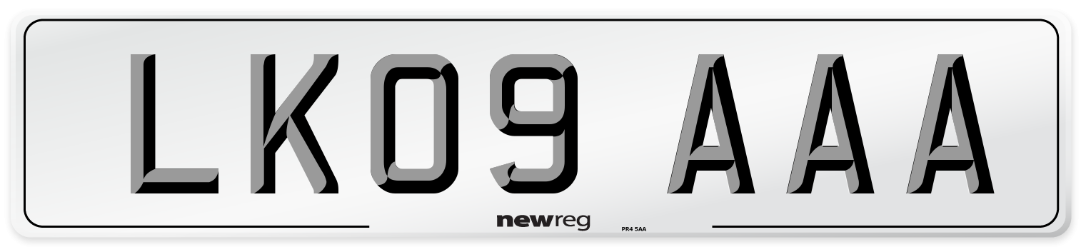 LK09 AAA Number Plate from New Reg